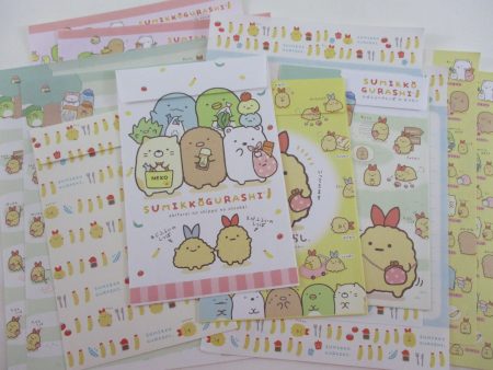 Cute Kawaii San-X Sumikko Gurashi Food Theme Letter Sets - Writing Paper Envelope Stationery Penpal Online now