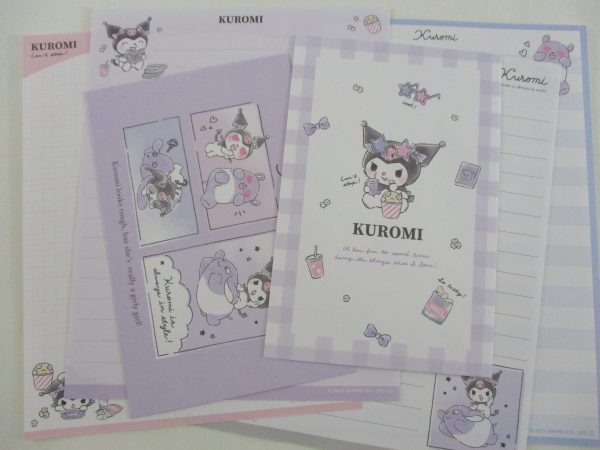 Cute Kawaii Sanrio Kuromi Letter Sets - Writing Paper Envelope Stationery Sale