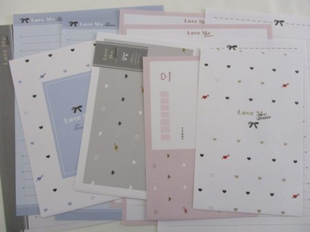 Cute Kawaii Crux Love Hearts Forever Letter Sets - Stationery Writing Paper Envelope Online now