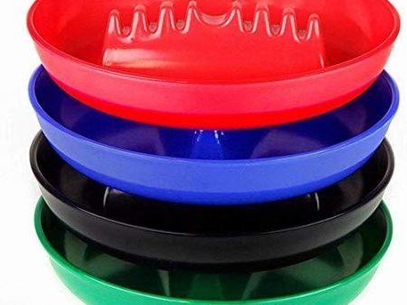 Set of 4 Assorted Colors - Round Plastic Melamine Cigarette Cigar Ashtray Tabletop Ash Tray By Escest Cheap