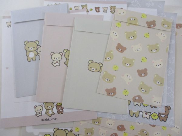 Cute Kawaii San-X Rilakkuma Classic 2022 Letter Sets - Stationery Writing Paper Envelope Online Sale