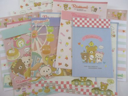 Cute Kawaii San-X Rilakkuma Sweet Park 2022 Letter Sets - Stationery Writing Paper Envelope Discount