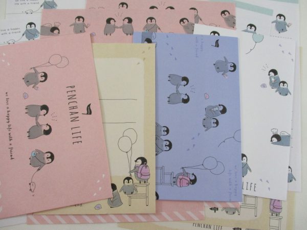 Cute Kawaii Q-lia Penguin Penchan Letter Sets - Stationery Writing Paper Envelope Sale