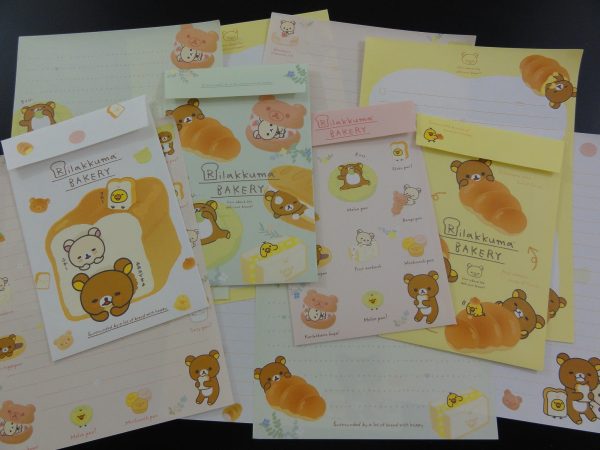 Cute Kawaii San-X Rilakkuma Bakery Letter Sets - Collectible Stationery Writing Paper Envelope Online Sale