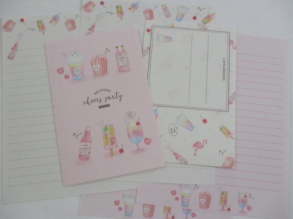 Q-Lia Cheers Party Delicious Fruit Drinks Letter Sets - Stationery Writing Paper Envelopes Penpal For Discount