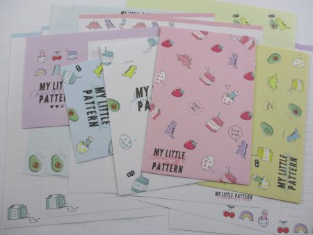 Crux My Little Pattern - Dino Dinosaurs Strawberry Milk Letter Sets - Stationery Writing Paper Envelope Cheap