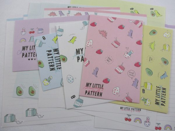 Crux My Little Pattern - Dino Dinosaurs Strawberry Milk Letter Sets - Stationery Writing Paper Envelope Cheap