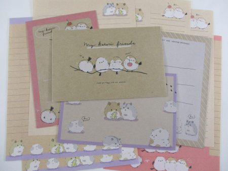 Cute Kawaii Q-Lia Bird and Hamster Letter Sets - Writing Paper Envelope Stationery Online now