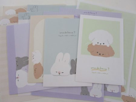 Cute Kawaii Q-lia Dog and Rabbit Letter Sets - Stationery Writing Paper Envelope Cheap